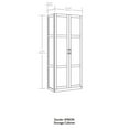 thumbnail image 4 of Bowery Hill Transitional Adjustable Storage Cabinet in White, 4 of 11