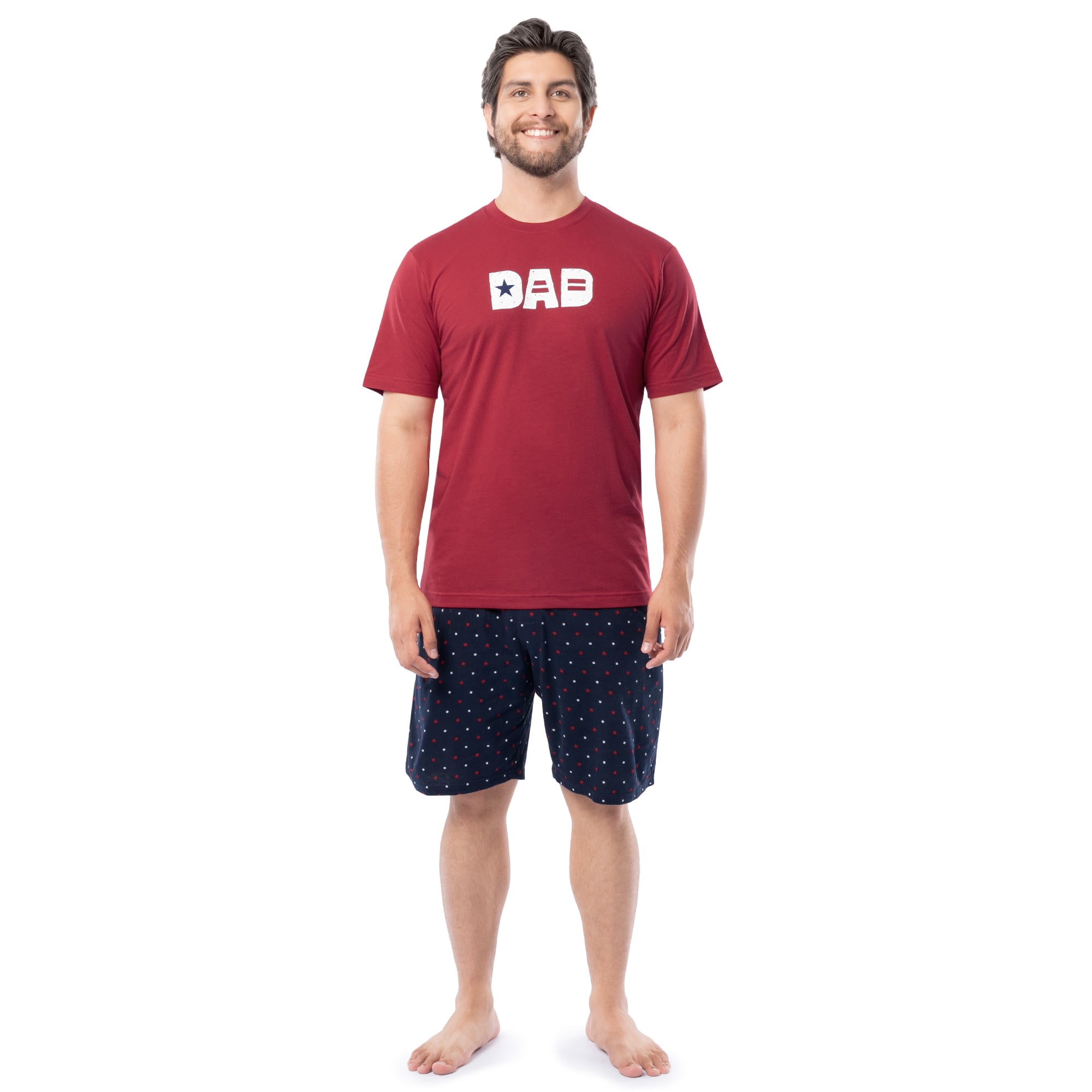 Fruit of the Loom Men's Father's Day Americana Graphic Sleep T-shirt and Pajama Short Set, Sizes S-XL