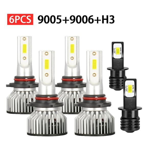 For Toyota Corolla 2001-2004 6000K Combo 9005 9006 LED Headlights H3 Fog Bulb Kit
