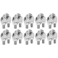 thumbnail image 3 of Clips De Cuerda De Alambre, 10PCS Material De Acero Inoxidable Cable De Cuerda De Alambre Abrazadera De Clip De Cable De Cuerda De Alambre De Acero Inoxidable Para Fijar Muebles De, 3 of 8
