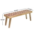 thumbnail image 2 of Natural Mango Wood Seating Bench - Rustic And Practical 47.62" W X 18.3" H Accent Character 13.76" D, 2 of 5