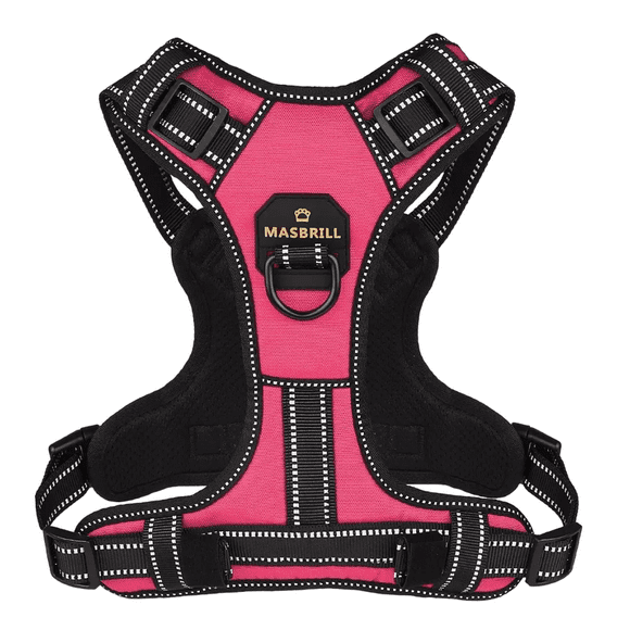 Pechera Arnés Para Perro Regulable Con Bandas Reflectivas Rosa Belug Pechera para Perro