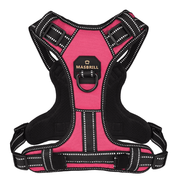 Pechera Arnés Para Perro Regulable Con Bandas Reflectivas Rosa Lab.G Pechera para Perro