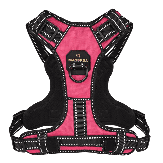 Pechera Arnés Para Perro Regulable Con Bandas Reflectivas Rosa Lab.G Pechera para Perro