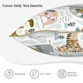 thumbnail image 5 of Kll Cute Colorful Animal Decorative Throw Pillow Covers Velvet Soft For Couch Sofa Bedroom Living Room Outdoor -20"X20", 5 of 8