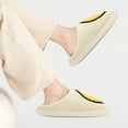 thumbnail image 5 of Smile Face Slippers for Women and Men Retro Comfy PU Leather Slip-On House Shoes with Memory Foam Warm Soft Flat Slides for Indoor & Outdoor, 5 of 5