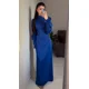 thumbnail image 2 of Vestidos largos estilo Arabia Saudita para mujer 2024 nuevos vestidos de noche musulmanes de manga larga azules abaya, 2 of 5