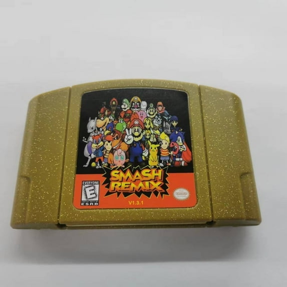 Mario SMASH REMIX v1.3.1 Games Cartridge Card for 64 N64 Console US Version