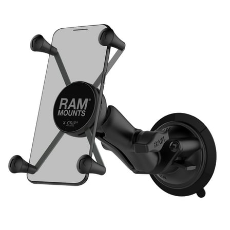 RAM MOUNT TWIST-LOCK SUCTION CUP MOUNT W/LARGE PHONE X-GRIP