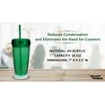 thumbnail image 4 of Double Wall Acrylic Tumblers 16 oz. Set of 10, Bulk Pack - BPA Free, Perfect for Iced Coffee, Soda, Other Hot & Cold Beverages - Green, 4 of 5