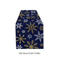 thumbnail image 3 of SLYNSHome Christmas Table Runner, Blue Green Ornament Print Table Flag, Winter Holiday Tablecloth for Dining Room Kitchen Home Party Decor, 3 of 6
