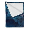 thumbnail image 2 of Nautical Soft Flannel Fleece Blanket, Vintage Vessel Sailing in Stormy Weather at Dark Night Majestic Wave Print, Cozy Plush for Indoor and Outdoor Use, 70" x 90", Blue Orange Plum, by Ambesonne, 2 of 5