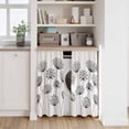 thumbnail image 6 of Black Dandelion Tier Curtains 54 Inch Length, Country Modern Minimalist Flower Cafe Short Curtains for Bathroom Over Sink, Small Kitchen Curtain Light Filtering Tiered Drapes 2 Panels 27.5"Wx54"L, 6 of 8