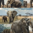 thumbnail image 6 of Orinice Elephants Round Table Cover Stain Resistant Washable Indoor Outdoor Tablecloth Kitchen Dining Wedding Parties 100% Polyester Fiber 31-35, 6 of 8