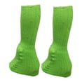 thumbnail image 3 of Calentadores de piernas para patinaje artístico, calcetines de moda para entrenamiento deportivo de invierno. Verde, 3 of 9