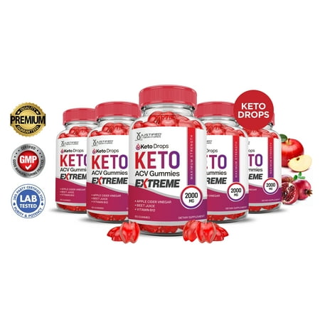 (5 Pack) Keto Drops Keto Extreme ACV Gummies 2000mg Dietary Supplement 300 Gummys