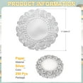 thumbnail image 2 of Uxcell 250 Pcs Servilletas de Papel de 4.3 Pulgadas Redondas de Encaje Decorativas, Papeles Desechables para Comidas y Fiestas, Plateado, 2 of 6