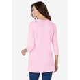 thumbnail image 2 of Woman Within Plus Size Perfect Three-Quarter Sleeve Crewneck Tunic, 2 of 6