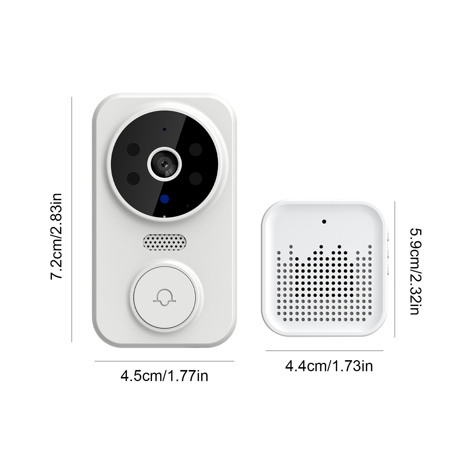 Qocolhg Smart Video Doorbell Camera Wireless with Chime, AI Human ...