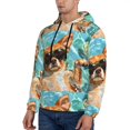 thumbnail image 3 of Kdxio Funny Swimming Chihuahua Print Mens Casual Hooded Collar Drawstring Hoodies Pullover Sweatshirts Casual Long Sleeve Shirts-Medium, 3 of 7