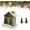 B, variant on Gingerbread House Incense Burner, Christmas Log Cabin Snowy Winter Incense Cone Burner with 2 Incense Sticks, Resin Chimneys Backflow Incense Holder for Holiday Tabletop Decorations