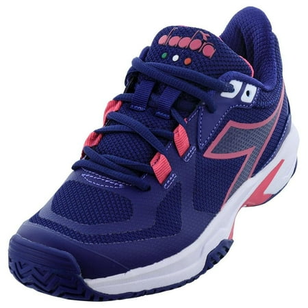 Diadora Women's Trofeo 2 All Ground Pickleball Shoes Blueprint/Pink Yarrow/White, 6.5