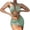 05# Mint Green, variant on Women's 3 Piece Criss Cross Halter Bikini Set Sexy Cutout Wrap Strappy Swimsuit with Drawstring Mesh Beach Cover Up Skirt Red M
