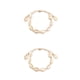 thumbnail image 2 of Guardurnaity de concha para mujer, repuesto decorativo portátil y elegante para chicas, para citas en la playa, brazalete para fotografía, adorno Beige 2Conjunto, 2 of 6