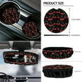 thumbnail image 6 of Yuyamidu Cherry Car Seat Cover Front Seat Protector 12 PCS Set Cute Steering Wheel Cover Seat Belt Pad Armrest Covers Garbage Bag Air Vent Bag Rearview Mirror Cover Coasters Key Chain Universal Fit, 6 of 7
