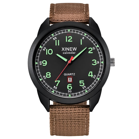 DESIGNICE Men's Nylon Waterproof Date Analog Digital Watches Quartz Watch Analog Quartz Digital Watch Wrist Watches