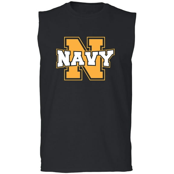 Navy 'N' Adult Sleeveless Tee