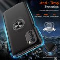 thumbnail image 4 of for Moto G 5G 2022 Case with HD Screen Protector, [Military Grade] Shockproof Protection Case with 360° Magnetic Built-in Ring Holder Kickstand Phone Case for Motorola Moto G 5G 2022, Black, 4 of 14