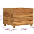 thumbnail image 2 of vidaXL Raised Bed 19.7"x15.7"x15" Recycled Teak Wood and Steel, 2 of 12
