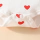 thumbnail image 4 of Gibobby Conjunto de pantalón para bebé Bebé Niñas Manga Larga Corazón Impreso Mono Volantes Tirantes Faldas Trajes(Blanco,9-12 Meses), 4 of 5