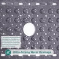 thumbnail image 5 of Large Square Shower Mat 27 x 27 Inch Gray, Non Slip Shower Bathtub Mats for Inside Shower with Big Suction Cups Drain Holes, Anti Slip Bathroom Floor Shower Stall Mats, Easy Clean,, 5 of 6
