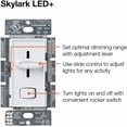 thumbnail image 6 of Dimmer Switch for Dimmable LED, Halogen and Incandescent Bulbs | 150W/Single-Pole or 3-Way | SCL-153P-IV | Ivory, 6 of 6