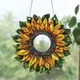 thumbnail image 5 of Apmemiss Clearance Sunflower Stained Glass Window Hanging, Sunflower Suncatchers Hanging Glass Decor,Sun Catchers Indoor Wall Art Home Decor Gift for Flower Lovers Women, 5 of 5