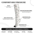 thumbnail image 3 of Lsque Rabbit And Flower Pattern Sport Compression Socks for Men & Women 15-20 mmHg Knee High Nurse Pregnant Running Medical and Travel Athletic, 3 of 6