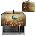 thumbnail image 2 of Renewold Toaster Oven Protection Case Stain-Resistant Washable Smart Oven Air Fryer Cover Countertop Appliance Protective Case Kitchen Decor, 18.5 x 14.5 x 9 Inches, Peacock Flower, 2 of 7