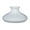 Cased Tam-O-Shanter Plain Top, variant on B&P Lamp® Cased White Glass Student Lamp Shade with Melon Design, Flat Top and 9 7/8" Fitter