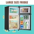 thumbnail image 2 of WANAI 3.5 Cu.ft Mini Refrigerator with Freezer 7 Settings Temp Adjustable Large Compact Fridge Silver, 2 of 8