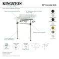 thumbnail image 2 of Kingston Brass KVPB30MA0 Templeton 30" Oval Marble Wall Mounted Bathroom Console - Carrara, 2 of 6