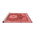 thumbnail image 2 of Ahgly Company Machine Washable Indoor Square Abstract Red Modern Area Rugs, 7' Square, 2 of 4