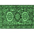 thumbnail image 1 of Ahgly Company Indoor Rectangle Medallion Emerald Green Traditional Area Rugs, 4' x 6', 1 of 4