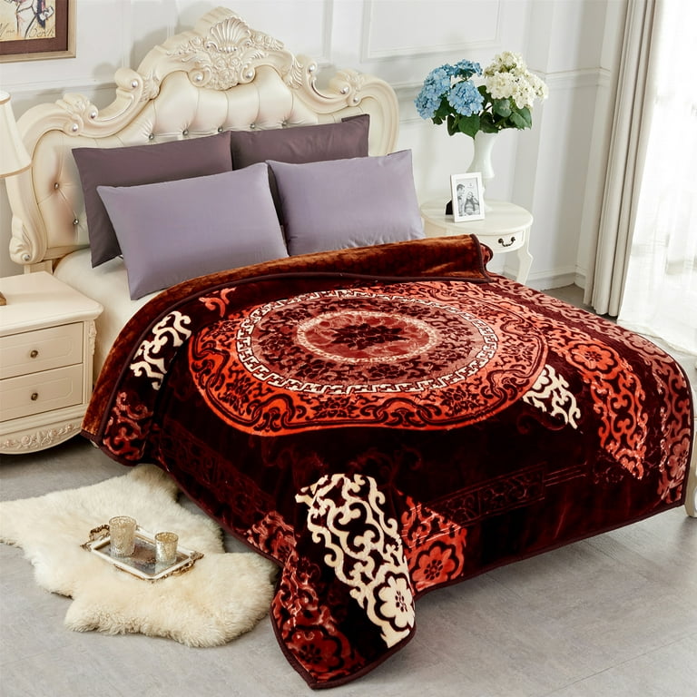 JML Queen Fleece Bed Blanket,2 Ply Reversible 520GSM Soft Warm Blanket for  Winter,77x87 
