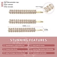 thumbnail image 7 of MIALLO 3 Pack Gold Bobby Pins, Rectangle Clear Cubic Zirconia Hair Clips, Elegant Bridal Hair Accessories for Wedding and Prom, 7 of 7