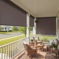 thumbnail image 3 of Superjoe 8x8 ft Crank Operated Outdoor Roller Shade Patio Cordless Blinds 95% Block,Brown, 3 of 10