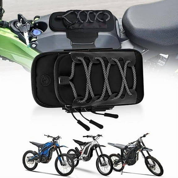 ZCStorage Bag For Sur-ron LBX/Segway Talaria Sting R MX4 MX3, Dirt Bike Front Frame Bag Arm Strap Bag Battery Cover Bag for Mobile Phone, Card, Earphone, Black
