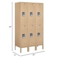 thumbnail image 4 of 12" Wide Double Tier Standard Metal Locker - 3 Wide - 5 Feet High - 15 Inches Deep - Tan - Unassembled, 4 of 4