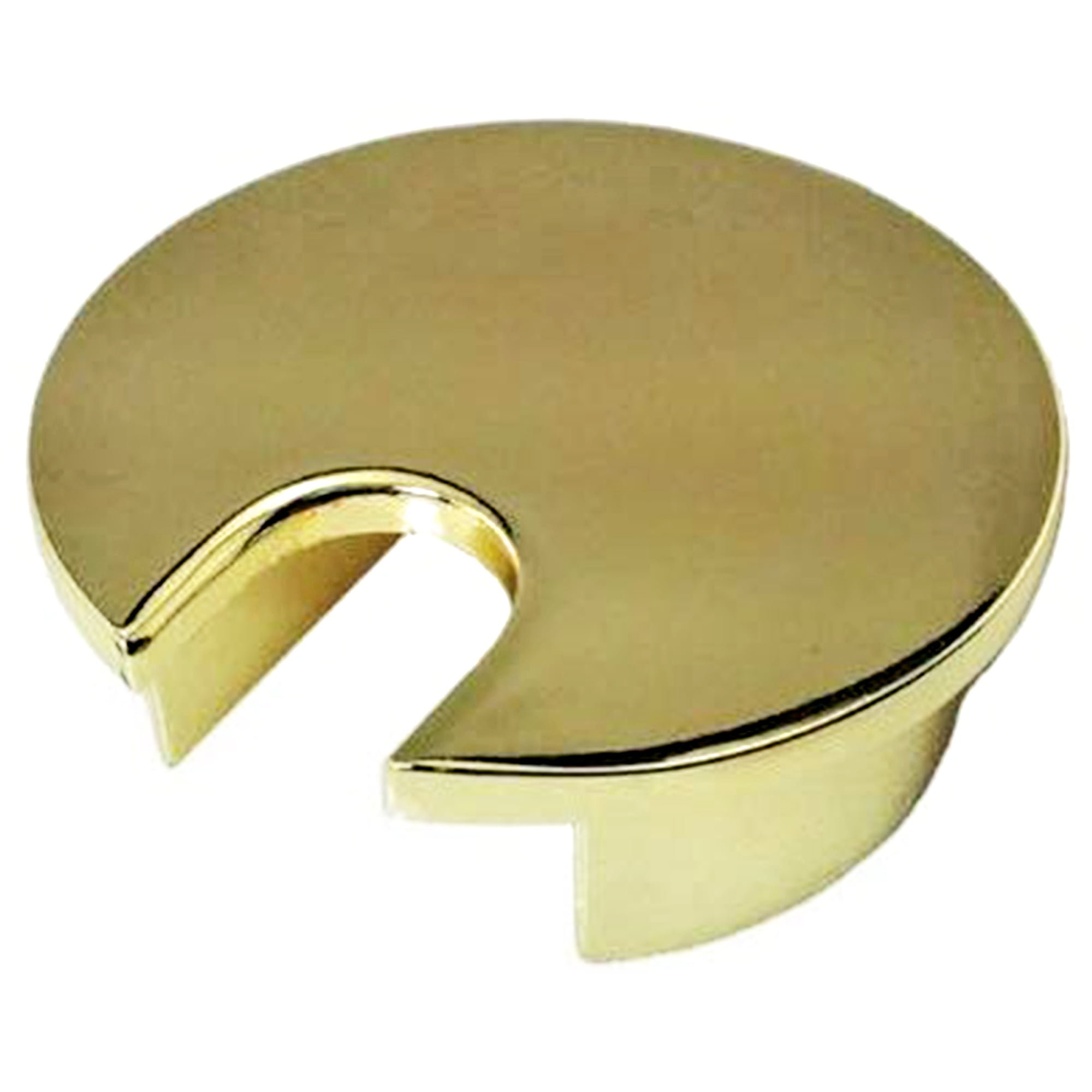 Metal Round Office Computer Desk Grommets Color Brass Polished